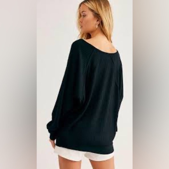 NWT Free People black Santa Clara thermal - Picture 7 of 7